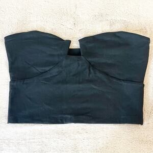 NWT SUSANA MONACO Black Cropped Tube Top Size XL